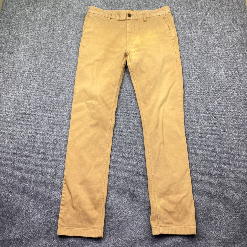 Outerknown Sea Legs Slim Fit Organic Cotton Chino Pants Tan Ochre Mens Sz 31